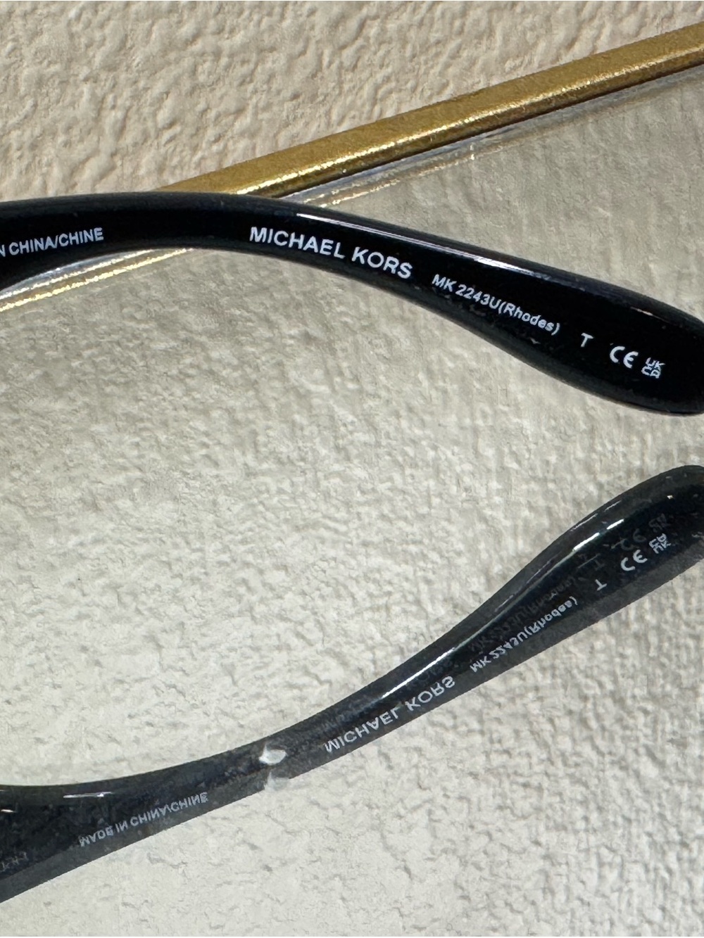 Michael Kors Black Gloss Rectangular Sunglasses - Picture 4 of 5